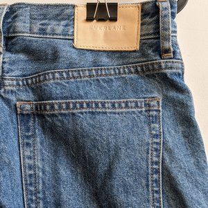 Everlane 90s Cheeky Straight Jean Medium Blue Wash High Rise Size 25